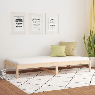 vidaXL Denná posteľ bez matracom 90x200 cm masívna borovica