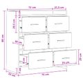 vidaXL Servírovacia skriňa Dub sonoma 75 x 33 x 80 cm Kompozitné drevo
