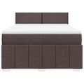 vidaXL Boxspring posteľ s matracom tmavohnedá 160x200 cm látka