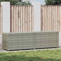 vidaXL Záhradný úložný box sivý 200x50x60 cm polyratanový
