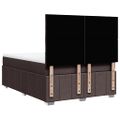 vidaXL Boxspring posteľ s matracom tmavohnedá 160x200 cm látka