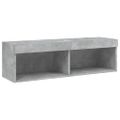 vidaXL 6-dielne TV nástenné skrinky s LED betónovo sivé kompozit.drevo