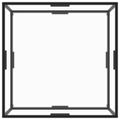vidaXL Konferenčný stolík, čierny, tvrdené sklo 90x90x50 cm
