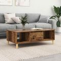 vidaXL Konferenčný stolík Staré drevo 102 x 55 x 35 cm
