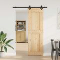 vidaXL Posuvné dvere NARVIK Prírodná a čierna 70 x 210 cm (152,5 cm)
