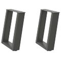 vidaXL Nohy konferenčného stolíka v tvare U, 2 ks, antracitové, 28 x (42-43) cm, oceľ