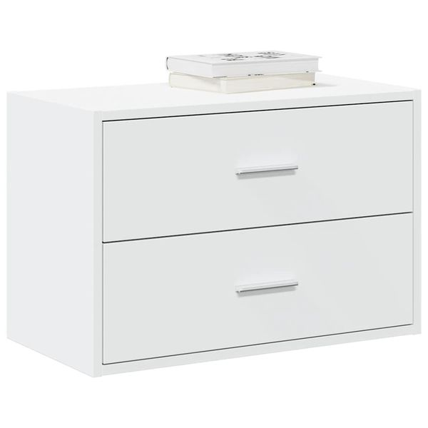 vidaXL skriňa s 2 zásuvkami biela 60x31x40 cm kompozitné drevo