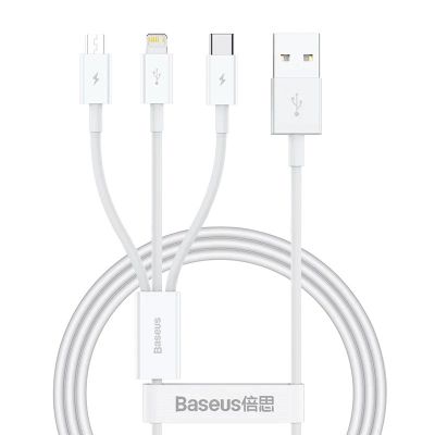 Baseus Superior Series Fast Charging Dátový Kábel USB-A - USB-C/microUSB/Lightning 3.5A 1m Stellar W