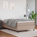 vidaXL Boxspring posteľ s matracom kapučínová 120x200 cm umelá koža