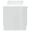 vidaXL TV stolík lesklý biely 158,5x36x45 cm spracované drevo