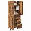 vidaXL Highboard 2 ks Staré drevo 69,5 x 34 x 180 cm Kompozitné drevo