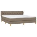 vidaXL Posteľný rám boxspring s matracom sivohned 160x200 cm látka