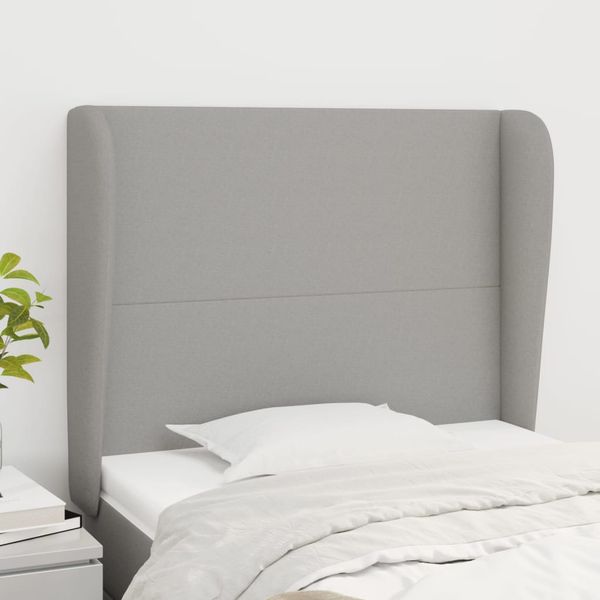 vidaXL Čelo postele so záhybmi bledosivé 83x23x118/128 cm látka