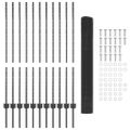 vidaXL Zvarené pletivo s podperami 25 x 1,2 m PVC potiahnutá oceľ Sivá