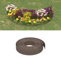 vidaXL Záhradné obruby 3 ks hnedé 10 m 10 cm polyetylén