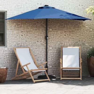 vidaXL Záhradný slnečník 294 x 150 x 224 cm Polyester a oceľ Azurblue