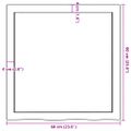 vidaXL Stolová doska tmavohnedá 60x60x(2-4) cm ošetrený dubový masív