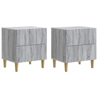 vidaXL Nočný stolík so zásuvkou 2 pcs Sivá sonoma 43 x 34,5 x 48 cm
