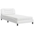 vidaXL Posteľ s matracom Hvar biela 100x200 cm umelá koža