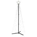 vidaXL Vianočný stromček, kužeľ, teplý biely 200 LED 70x180 cm