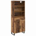 vidaXL Highboard 2 ks Staré drevo 69,5 x 34 x 180 cm