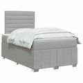 vidaXL Posteľ boxspring s matracom Svetlosivá 120 x 190 cm Látka