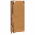vidaXL Highboard Staré drevo 69,5 x 34 x 180 cm Kompozitné drevo