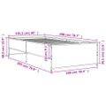 vidaXL Posteľný rám hnedý dub 100x200 cm kompozitné drevo a kov