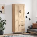 vidaXL Vysoká skrinka dub sonoma 69,5x34x180 cm spracované drevo