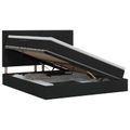 vidaXL Postel s úložným prostorem a matrací Čierna 160 x 200 cm látka