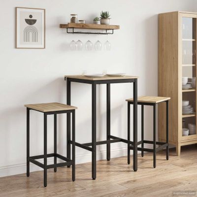 vidaXL Barový stôl 52 x 52 x 90 cm Kompozitné drevo Dub sonoma