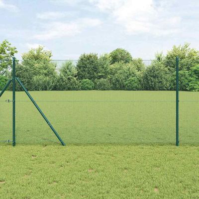 vidaXL Pevný kovaný drôtový plot 25 x 1,2 m PVC potiahnutá oceľ Zelená