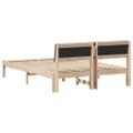 vidaXL Rám postele Hnedá a taupe 140 x 190 cm Borovicový masív