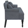vidaXL Lavica s vankúšmi, tmavosivá, 120,5x65x75 cm, zamat