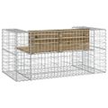 vidaXL Záhradná lavica gabiónový dizajn 143x71x65,5cm impreg. borovica