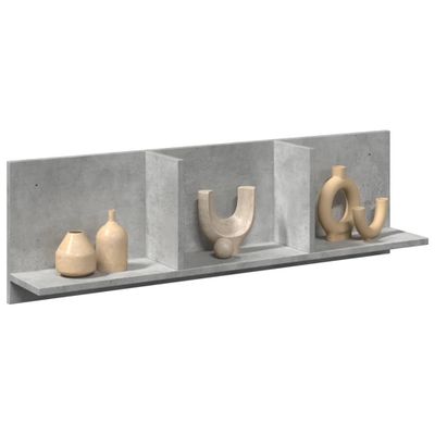 vidaXL Nástenná skrinka 100x16,5x30 cm betónová sivá kompozitné drevo