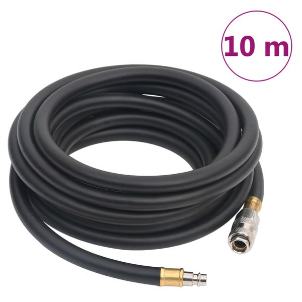 vidaXL Hybridná vzduchová hadica, čierna 0,6" 10 m, guma a PVC