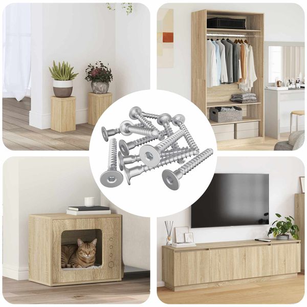 vidaXL Potvrdené skrutky 12 pcs Strieborná Ø5 x 40 mm Kov