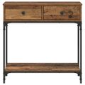 vidaXL Konzolový stôl Staré drevo 75 x 34,5 x 75 cm Kompozitné drevo