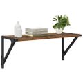 vidaXL Stenné police 2 ks Staré drevo 60 x 25 x 25,5 cm