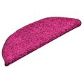 vidaXL Schodové rohože 15 ks 56x17x3 cm ružové polkruhové