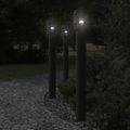 vidaXL Vonkajšie stojace lampy zásuvka 3 ks čierne 110 cm nehrdz. oceľ