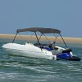 vidaXL Strieška Bimini s 3 oblúkmi, antracitová 183x180x137 cm
