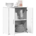 vidaXL Komoda biela 60x31x70 cm kompozitné drevo