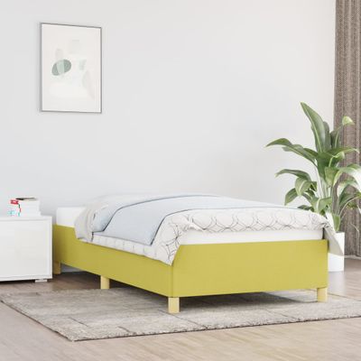 vidaXL Posteľ bez matraca zelená 100x200 cm látka