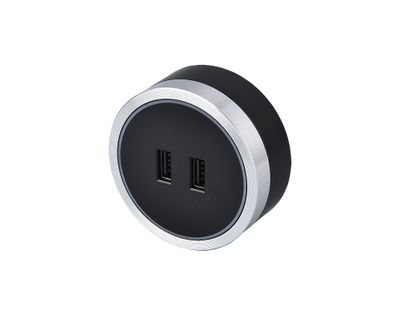 Zásuvkový modul Viking A50SB, strieborno-čierna/výstupy - 1xUSB-A/výkon až 2500W/230V,16A,50Hz