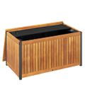 vidaXL Vonkajší box na vankúše 85x45x45/53 cm masívna akácia a oceľ