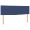 vidaXL Posteľný rám boxspring s matracom modrý 140x200 cm látka