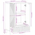 vidaXL Highboard s poličkou Hnedá 60 x 33 x 100 cm Masívne mango drevo