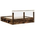 vidaXL Rám postele Dymová dub 200 x 200 cm Kompozitné drevo